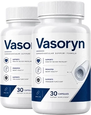 Vasoryn cardiovascular support capsule bottles